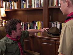 Hot chiseled Scoutmaster seduces and fucks a smooth and raw twink