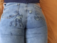 Mischievous damsel luvs to fumble her vag and get a cumahot all over her trousers