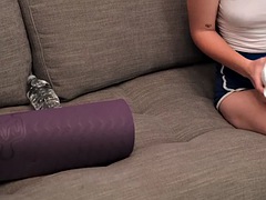 Amatør, Brunette, Blottere, Træningscenter, Onani, Solo, Teenager