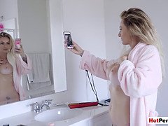 Fucking my busty Polish MILF stepmother in the bath