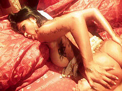 Indian goddess gets stiff boink doggie in bed