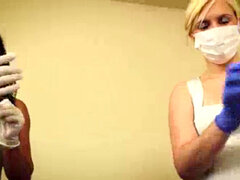 Double-handjob, light-haired, mask-fetish