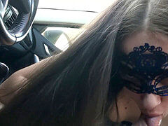 super hot teenage loves to suck beef whistle in the car - MaryVincXXX