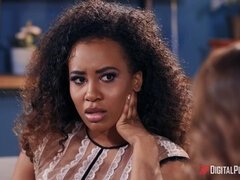 엉덩이, 미인, 큰 엉덩이, 큰 가슴, 에보니, 레즈비언, 밀프, 보지