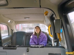 Cold, Hard, Revenge - sexy 18yo brunette teen Lena Coxx fucks taxi driver