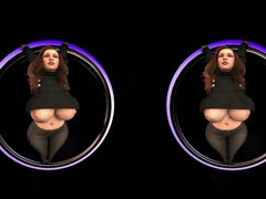 VR Girl with big boobs and sexy ass (VR Test)