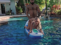 James Angel and Elana Bunnz are fucking in the pool
