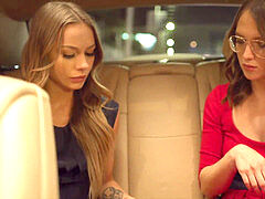 본디지 훈육 사디즘 마소치슴, 오랄섹스, 흑갈색 머리, 얼굴에, 쓰리섬