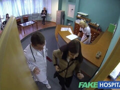 Young k-body babe caught getting fucked by her doctor in fake hospital exam