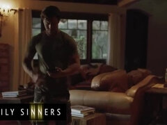 Stor kukk, Kukk suging, Brunette, Sperm skott, Familie, Hardcore, Barbert, Pupper