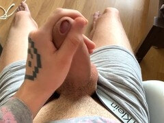 Living room, european, gay cumload