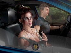 Háromdimenziós, Hatalmas hátsó, Pár, Ondó fröcskölés, Európai, Nagylány, Szabadban, Nyilvános