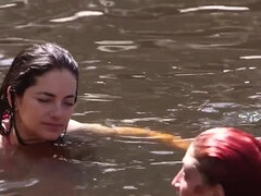 Anilíngua, Morena, Beijar, Lésbica, Lambendo, Ao ar livre cartaz de rua outdoor, Xoxota, Adolescente