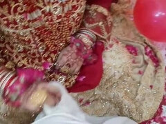 Indian Desi Wife First Night Suhagrat Hardcore Fucking with QueenbeautyQB