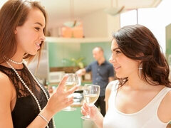 FFM threesome in the kitchen with Valentina Nappi and Charity Crawford