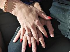 큰 음경, 큰 가슴, 오랄섹스, 흑갈색 머리, 크림파이, 핸드잡, 밀프, 젖가슴