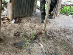 Military Jerk off While Smoking