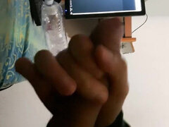 素人, デカチン, 手コキする, 自家製, オナニー, 一人