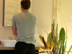 デカパイ, ブロンド, なめる, マッサージ, オマンコ, タトゥー