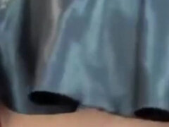 Blonde Girl Dances and Shows Her Vagina Under Her Skirt