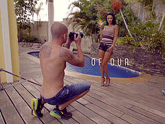 Amerikansk, Svart, Avsugning, Ebenholts, Mager, Tuttar