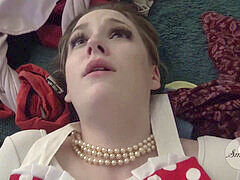 Smartykat's impregnation fantasy ends in a creamy internal cumshot