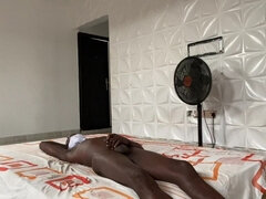 Amateur, Noire, Sucer une bite, Tir de sperme, De plein air