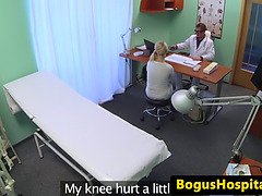 Blonde patient's tight pussy gets ravished by horny doctor in HD fitness video