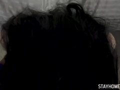 Rumpe, Svart, Brunette, Hårete, Synsvinkel, Fitte, Pupper