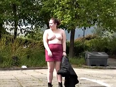 Leie, Wohlbeleibte schöne frauen, Pummelig, Europäisch, Im freien, Öffentlich
