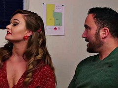 CFNM sluts throat nice cock while teasing naked man