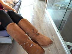 Velike joške, Škornji, Danish, Nemke, Gospodinja, Usnje, Milf, Joške