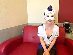 アジア人, 足, オナニー, オーガズム, 穴開きパンティ, 小柄, スパンデックス, ストッキング