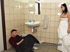 Duże cycki, Panna młoda, Brunetka, Zdrada, Puszysta, Europejski, Bielizna, Prysznic