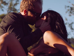 Hard sex with attractive brunette Selena Santana and creampie