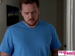 Cum thirsty Sia Lust Fucks Stepdad then fucks Stepbro for 2nd Creampie