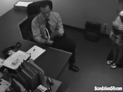Blonde secretary blowjob her boss big cock