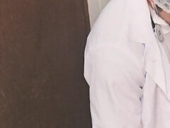 Doctor and Nurse Can't Resist and Have Sex in the Hospital Bathroom During Their Shift