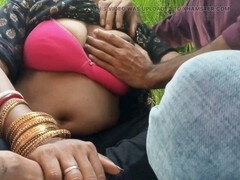 Risky public park sex with horniest couple and the tightest pussy