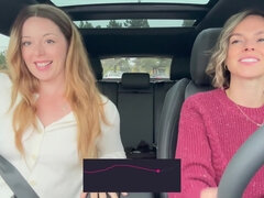 Enthousiasteling, Auto, Schattig, Flashing, Grappig, Orgasme, Openbaar, Tieten likken