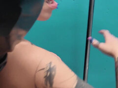 Duże cycki, Obciąganie, Para, Europejski, Lesbijka, Nagi, Pirsing, Tatuaż