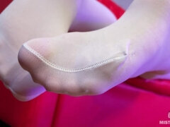 Amatør, Stor rumpe, Fotfetisj, Elskerinne, Nylon, Synsvinkel, Alene, Strømper