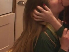 Sam B & Misha Cross cute scouts in lesbian action