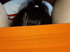 Enthousiasteling, Bruinharig, Stel, Lesbisch, Orgasme, Kut duiken