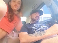 App Driver Fucks Young Girl and Makes Her Pee with Lust