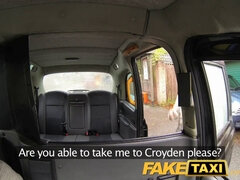 British amateur babe Kaz B deepthroats and gets anal from fake taxi driver