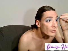 Transformation of a normal guy into a made up and horny sissy sex whore who can be used hard and dirty for hours