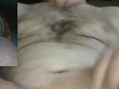 Enthousiasteling, Sperma shot, Daddy, Harig, Handbeurt, Masturbatie, Webcamera