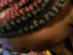 Black Amateur Wife Gives Deepthroat Blowjob