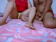 Sri Lankan couple gets down and dirty with a well-endowed Asian stud